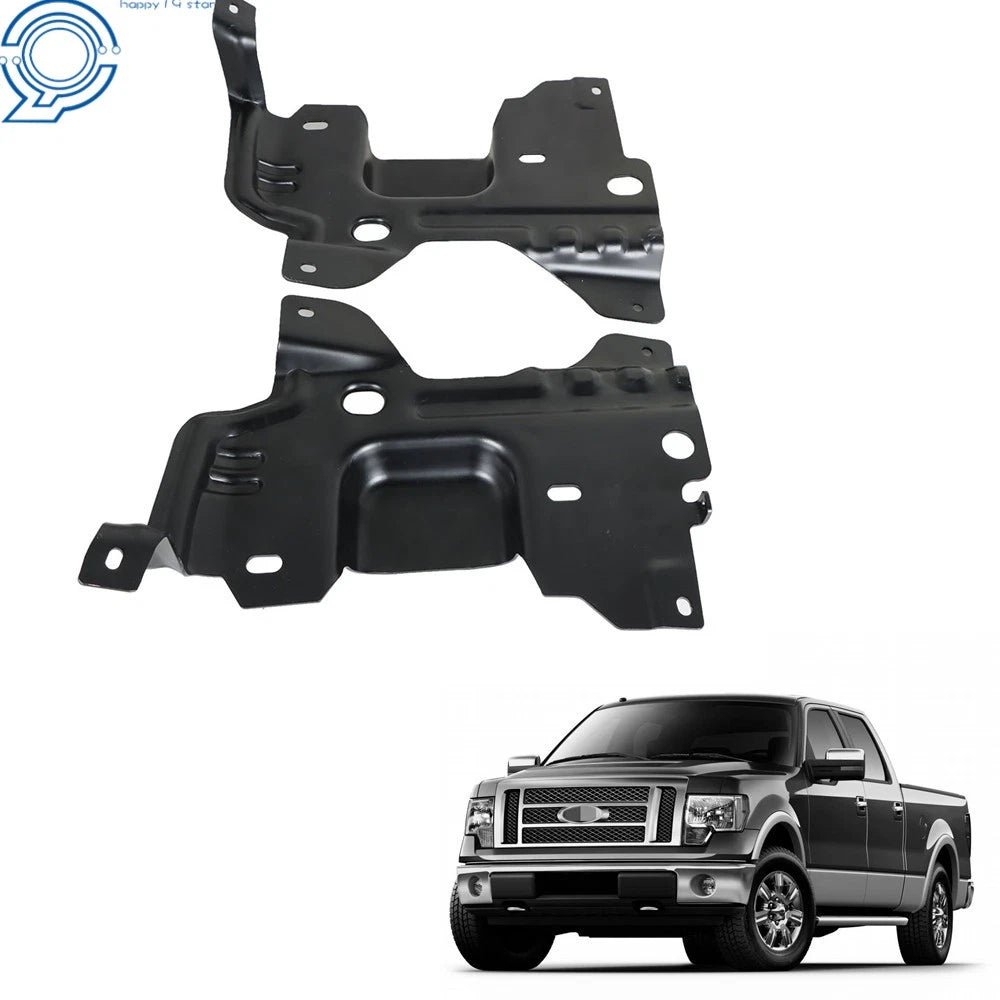 Set of 2 Front Bumper Bracket Mounting Plates for Ford F-150 (2009–2014)