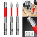Screwdriver Bits Set of 2 Hex Shank 65mm 100mm for Manual Drills