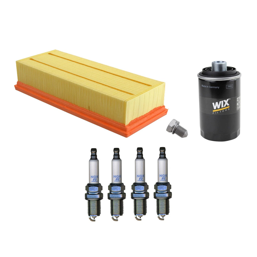 Wix Engine Air Oil Filters & NGK 4 Laser Platinum Spark Plug Kit for Audi A3 Q3 CC