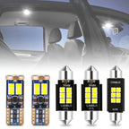 Set of 5 LED Bulbs for Ford Mustang Interior License Plate Cargo Map (2010–2014)