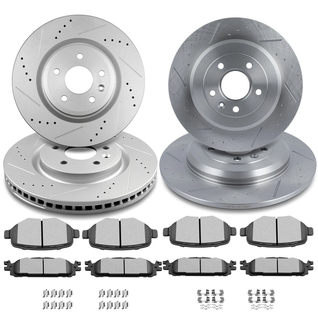 Set of 4 Brake Rotors & Ceramic Pads for Ford Taurus (2013–2019)