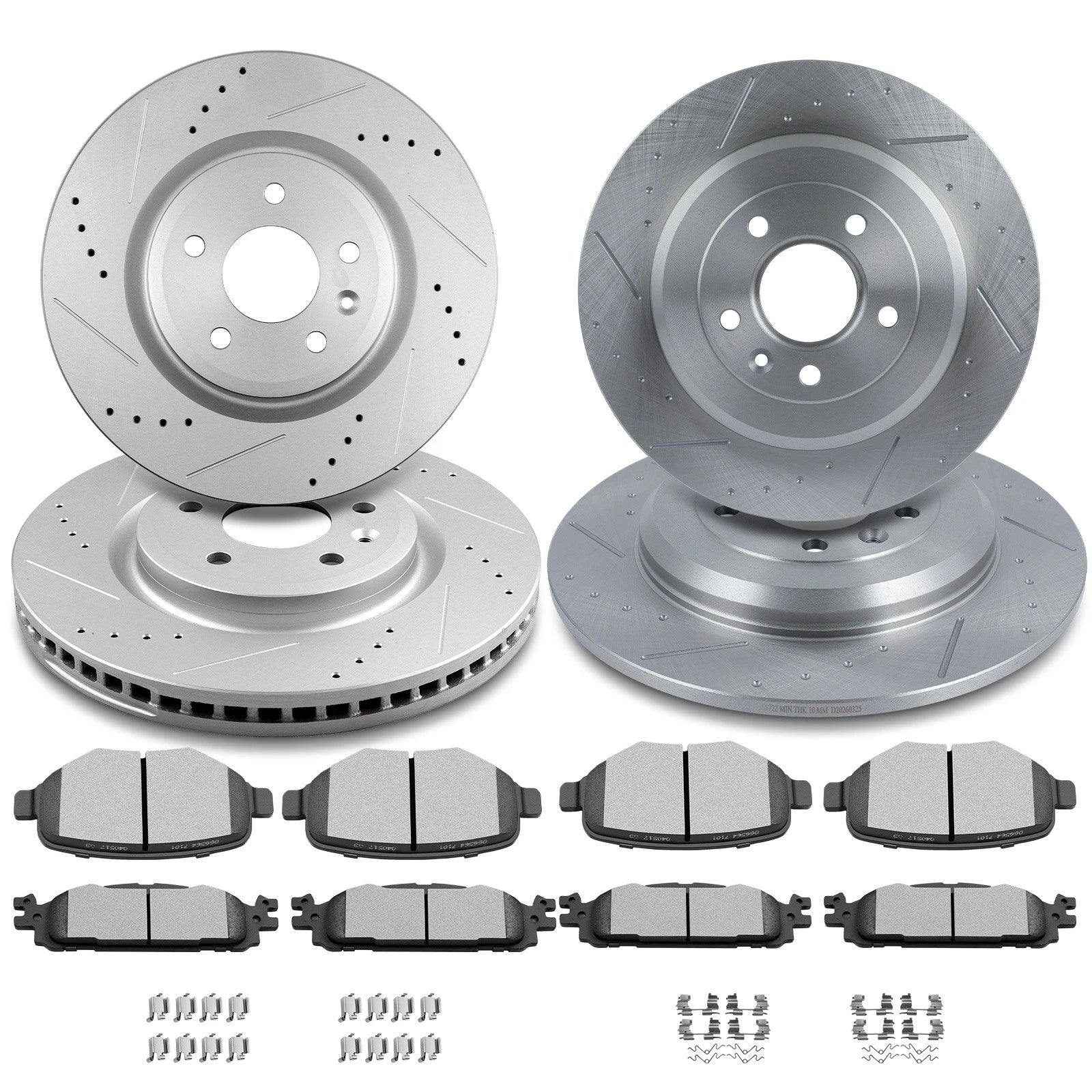 Set of 4 Brake Rotors & Ceramic Pads for Ford Taurus (2013–2019)