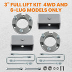 3" Leveling Lift Kit Spacers for Toyota Tacoma 4WD (2005–2023)