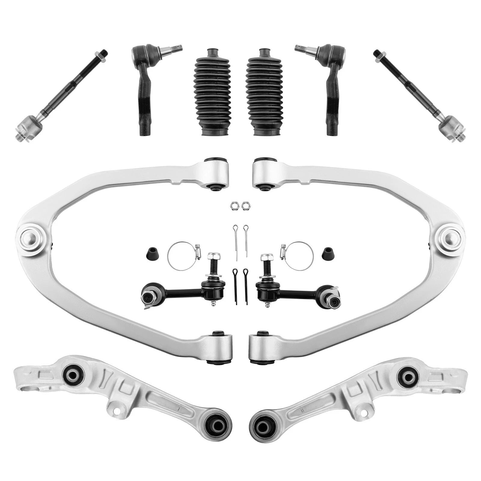 Front Lower Upper Control Arm Suspension For 2003-2009 Infiniti G35 Nissan 350Z