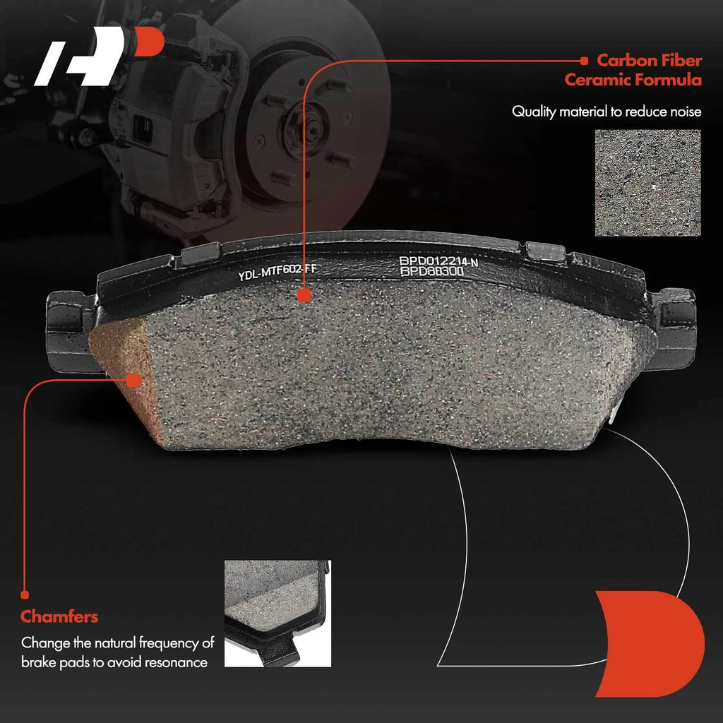 Rear Disc Brake Rotors & Ceramic Pads for Chevy Trailblazer (2002–2009)