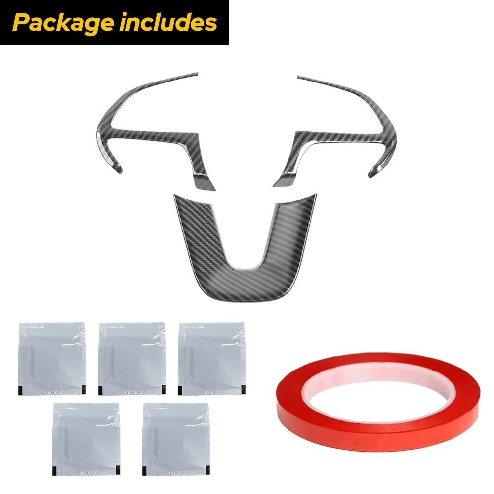 Set of 4 Steering Wheel Cover Trim Kit for Dodge Durango (2014–Present), Challenger (2015–Present), Charger (2015–Present)