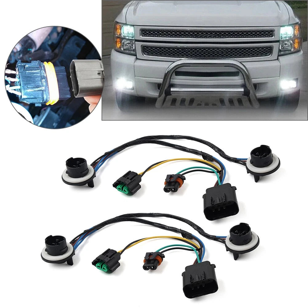 Headlight Wiring Harness Assembly Set of 2 for Chevrolet Silverado GMC Sierra