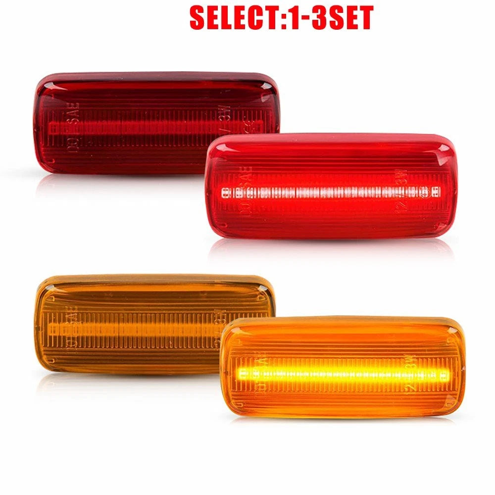 Set of 4 Amber Red LED Side Marker Lights for Dodge RAM 2500HD (2010–2018)