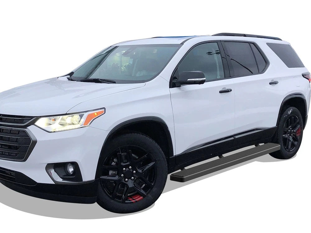 Set of 2 Black Side Steps for Chevy Traverse (2018-2023)