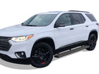 Set of 2 Black Side Steps for Chevy Traverse (2018-2023)