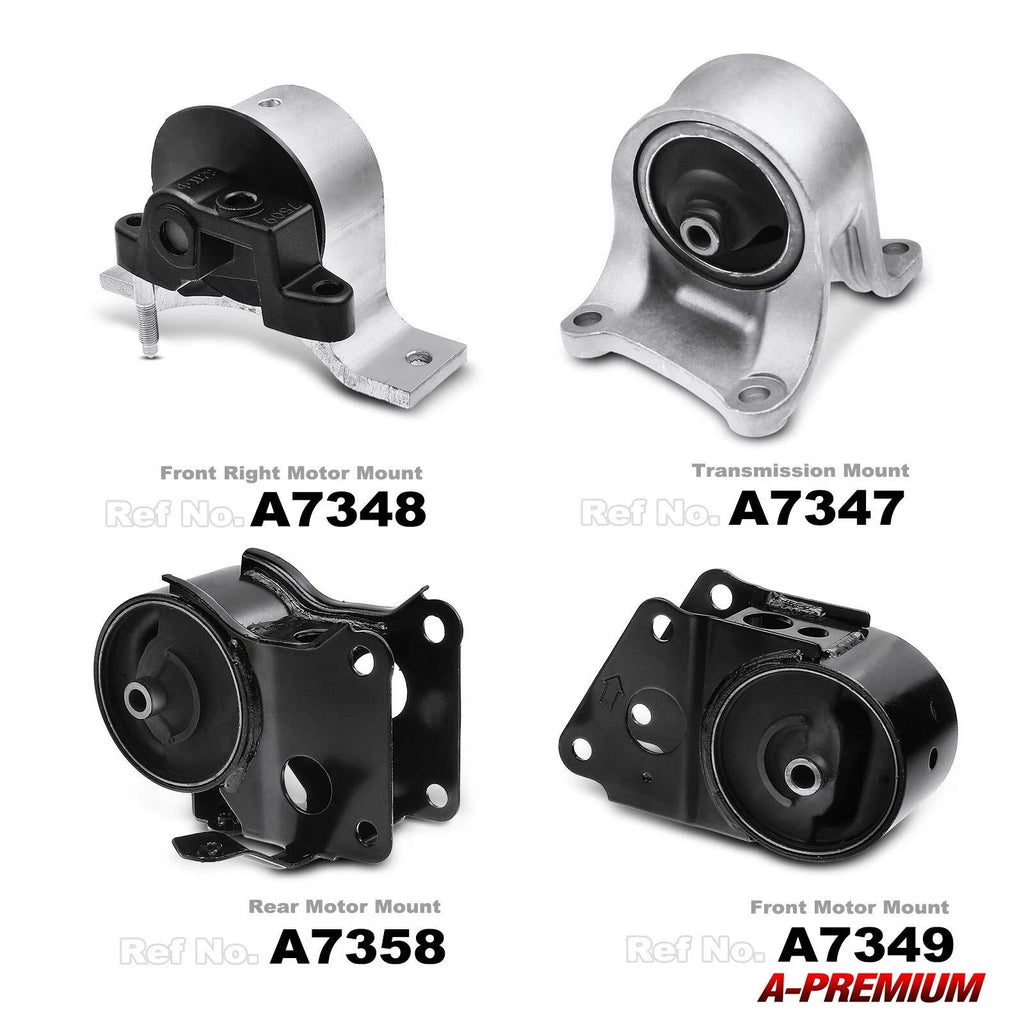 Set of 4 Engine Motor & Transmission Mounts for Nissan Altima (2002–2004)