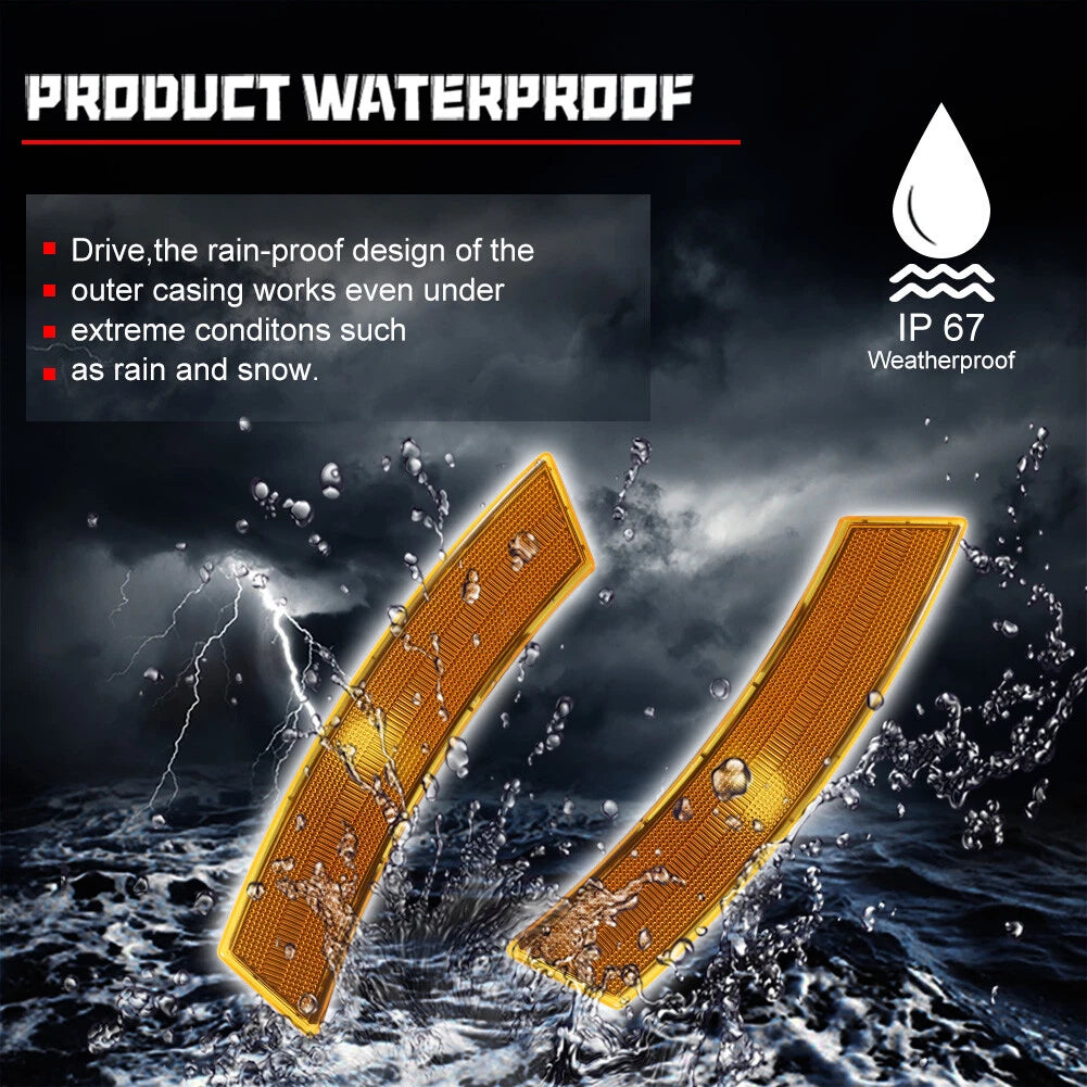 Amber Front Bumper Side Marker Lights for Mercury Milan (2010–2012)