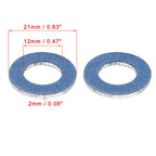 Set of 20 M12 Blue Oil Drain Plug Gaskets for Toyota (90430-12031)