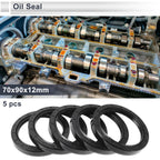 Set of 5 Oil Seal Rotary Shaft Seal Nitrile Rubber 70x90x12mm