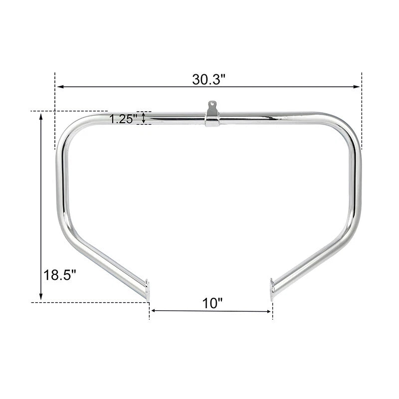Chrome Highway Engine Crash Bar & Footpegs for Harley Touring Glide (2009–Present)