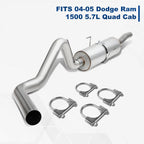 3" Stainless Racing Muffler for Ram 1500 (2004–2005) 5.7 V8 Catback Exhaust