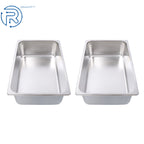 2Pcs Non-Stick Hotel Pans 1/1 6" Deep for Kitchen Utensils