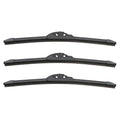 3pc Wiper Blade Kit for Valeo DuraBeam (Front LH 22", RH 18", Rear 20")