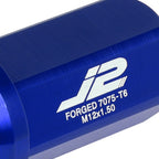 20Pcs J2 7075-T6 Forged Aluminum M12x1.5 Open-End Lug Nuts for
