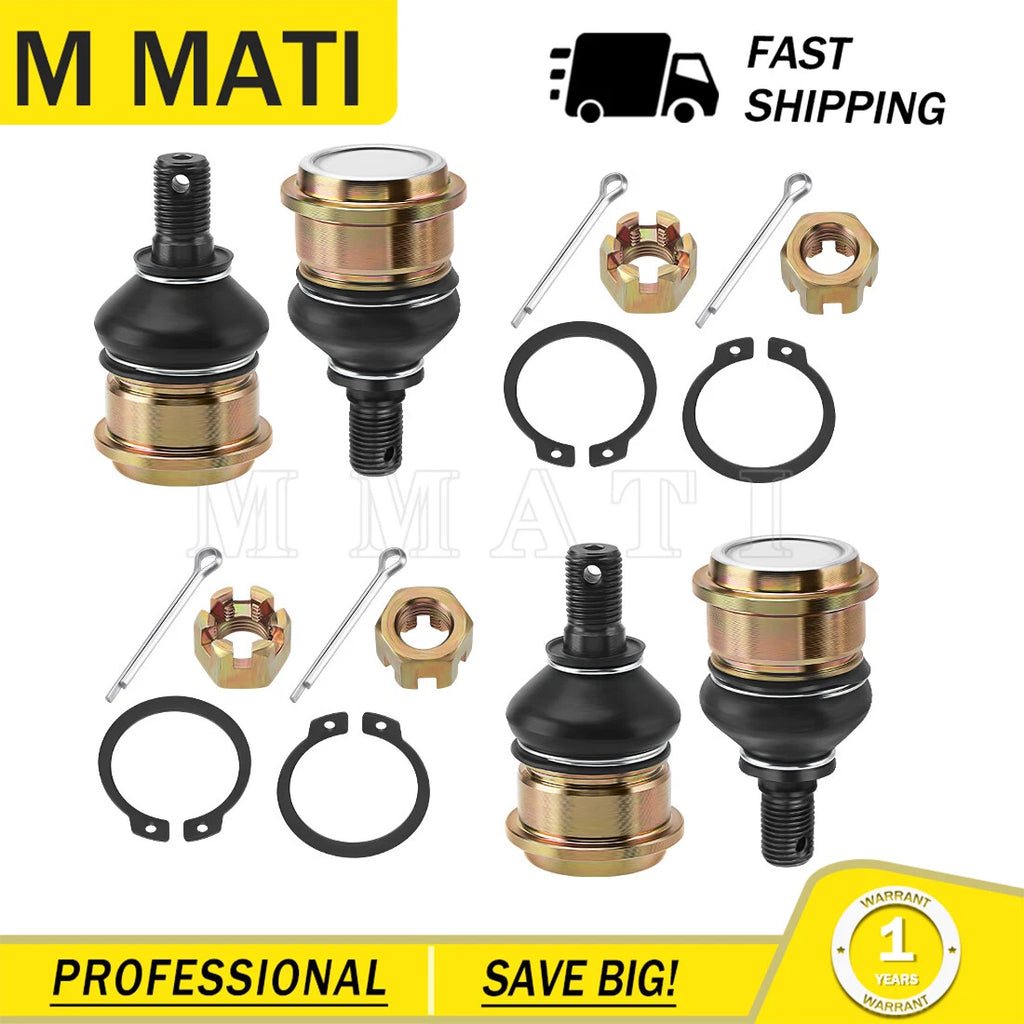 Set of 4 Front Ball Joints for Yamaha Grizzly YFM550 YFM700 (2007–2014) 3B4-23579-01-00 3B4-23579-00-00