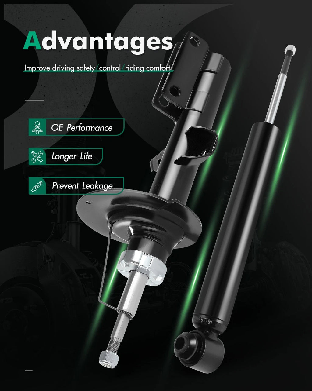 Set of 4 Struts & Shock Absorbers for BMW X5 (2000–2006)