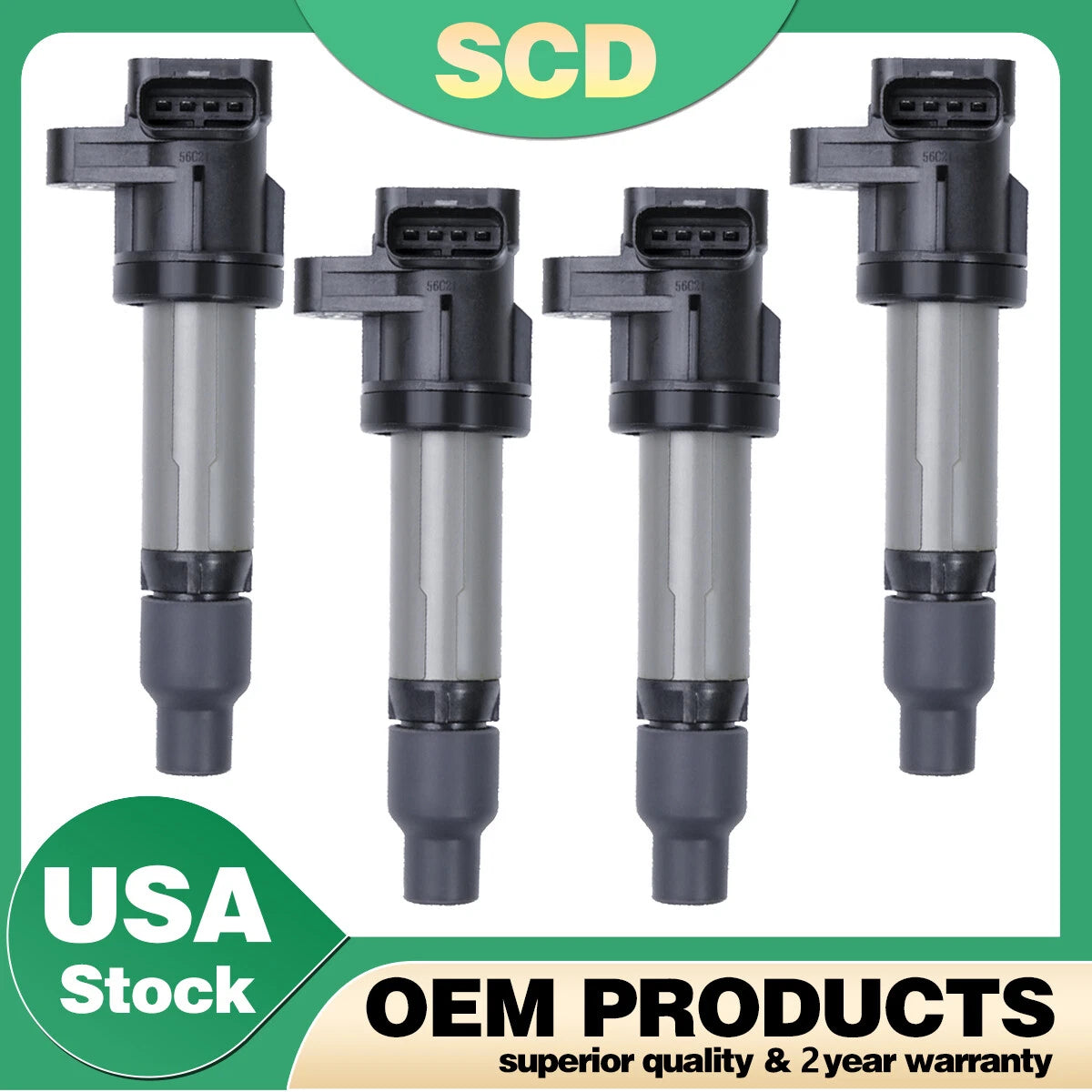 Set of 4 Ignition Coils for Buick Lucerne Cadillac DTS XLR STS SRX (2006–2011)