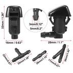 Set of 4 Front Windshield Washer Nozzles for Jeep Cherokee (68081370AB)