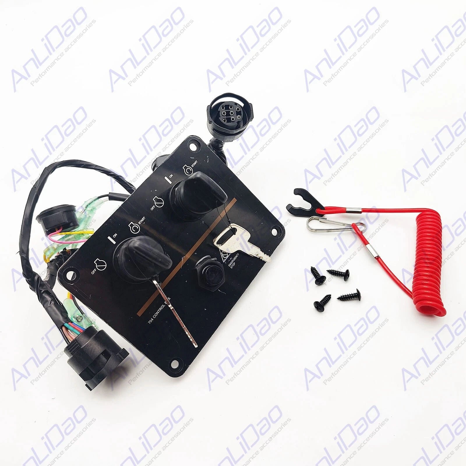 Dual Engine Key Switch Panel Assembly for Yamaha Outboard (6K1-82570-08-00)