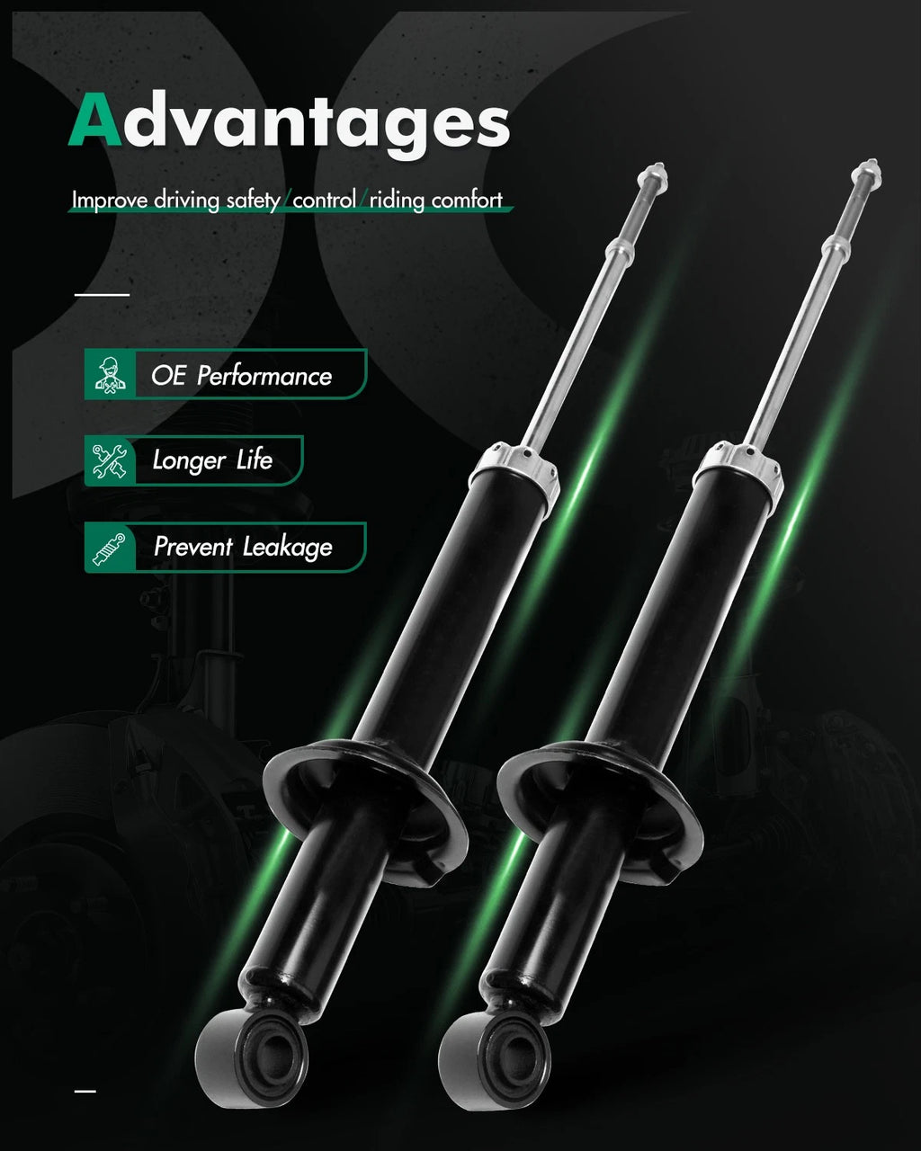 Rear Pair Shocks and Struts for Kia Optima Magentis (2001–2006)
