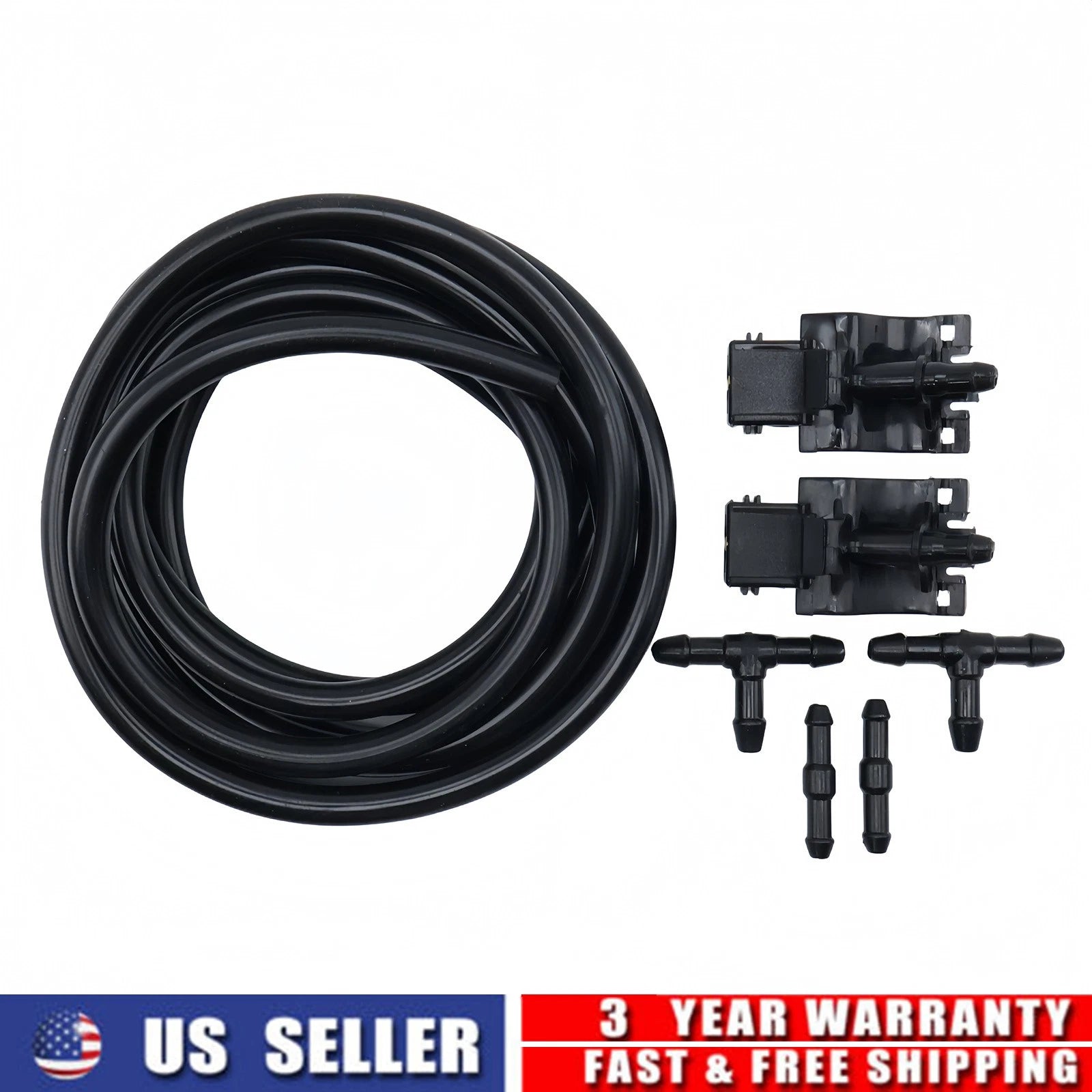 Front Windshield Washer Nozzles & 2M Hose for Toyota Camry Corolla