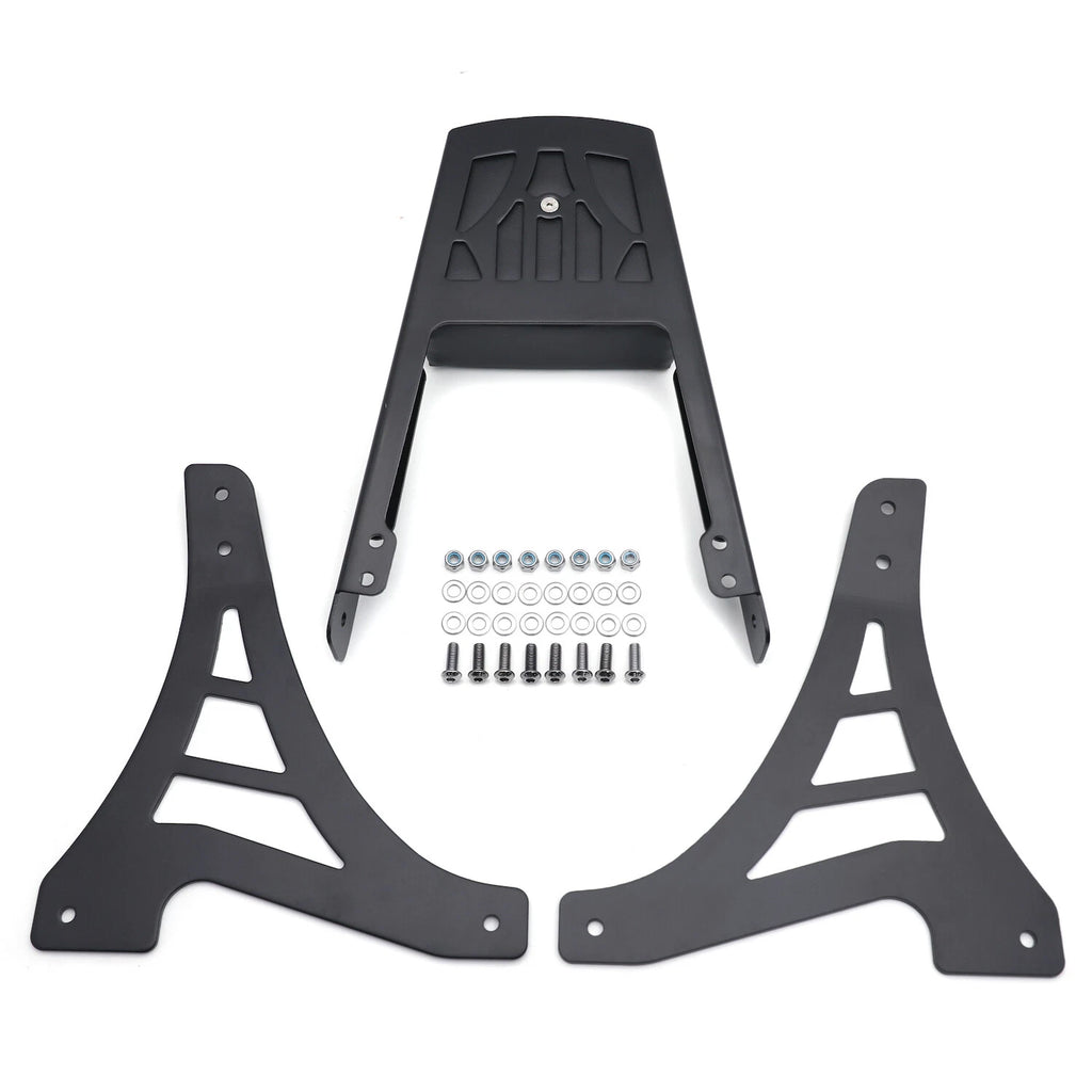 Black Backrest Sissy Bar with Leather Pad for Harley Davidson Sportster (883-1200)