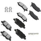 8PCS Brake Ceramic Pads for Mitsubishi Outlander (2017–2020) FWD Front & Rear