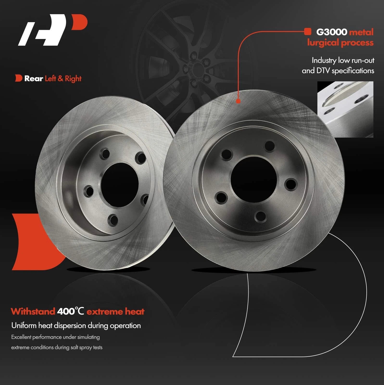 Rear Disc Brake Rotors for Ford Mustang (1994-2004)