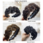 Wide Fishbone Braids Hairbands for Women (Retro Styling)