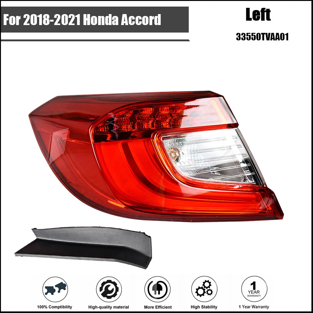 Left Driver Side Tail Lights for Honda Accord (2018–2021)