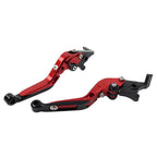 Extendable Brake Clutch Levers for BMW F650GS (2002-2007) - Red