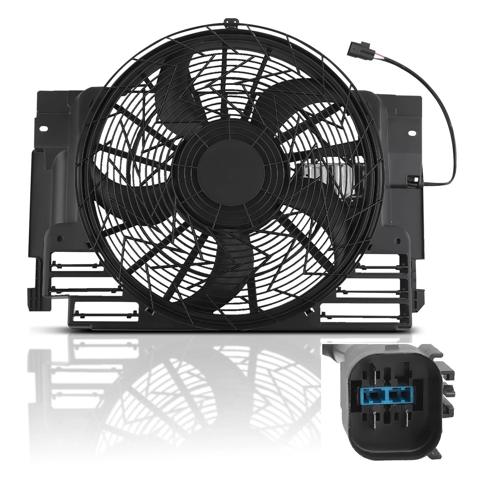 A/C Radiator Condenser Cooling Fan Assembly for BMW X5 (2000–2006) 611400 621-213