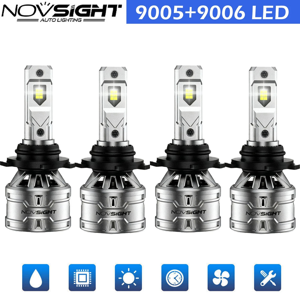 2X 9005 + 9006 LED Headlight Bulbs for