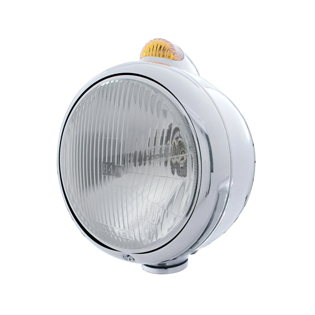 Headlight Bulb Chrome Guide H4 LED Dual Mode Amber for Jeep Wrangler (2007–2018)