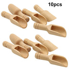 Set of 4 Wooden Spoons for Honey Coffee Condiments
