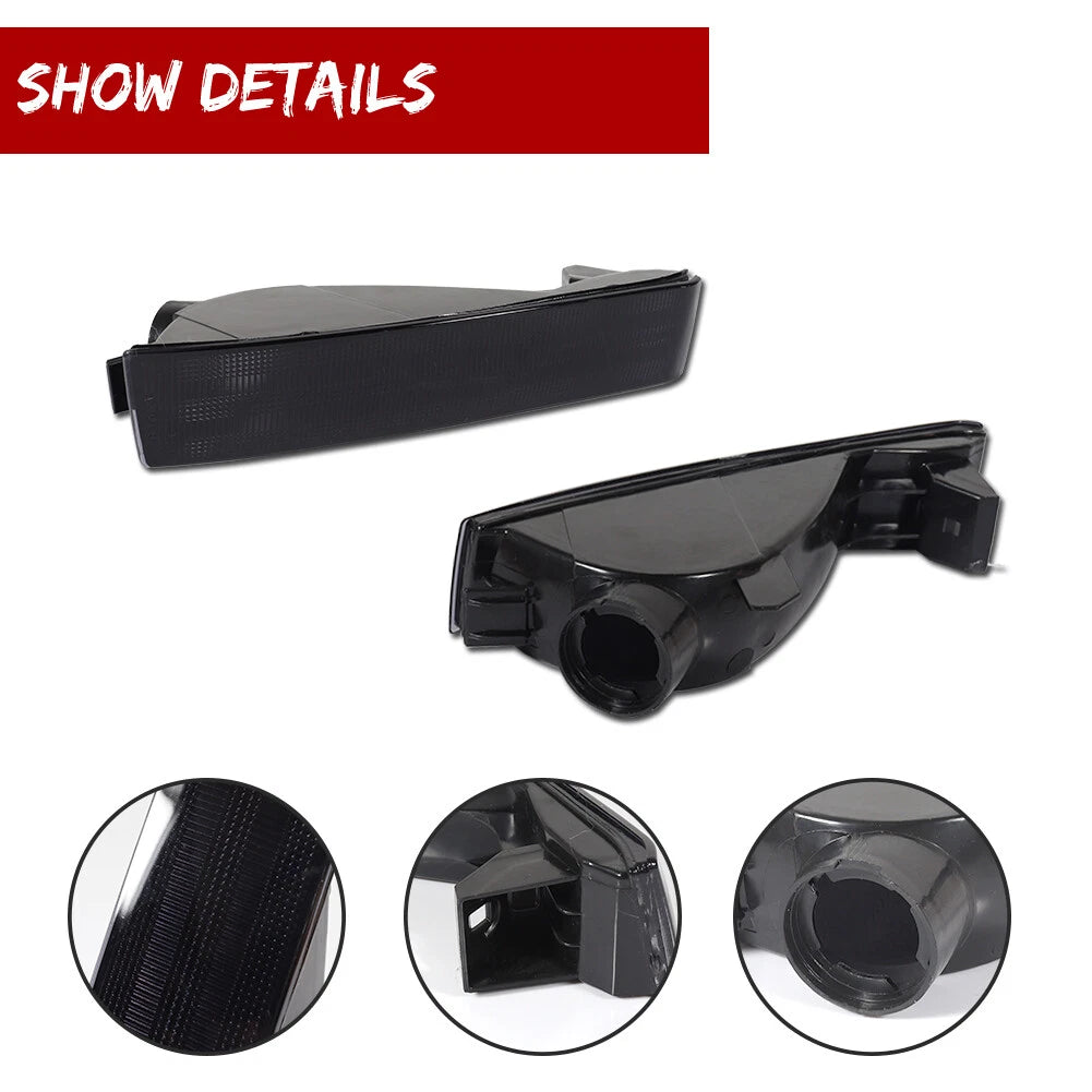 2X Smoked Front Inner Turn Signal Light Housing for Honda Prelude (1992–1996)