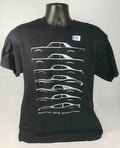 Pontiac T-Shirt Black Gray GTO Models Evolution Licensed for Pontiac GTO (2004–2006)