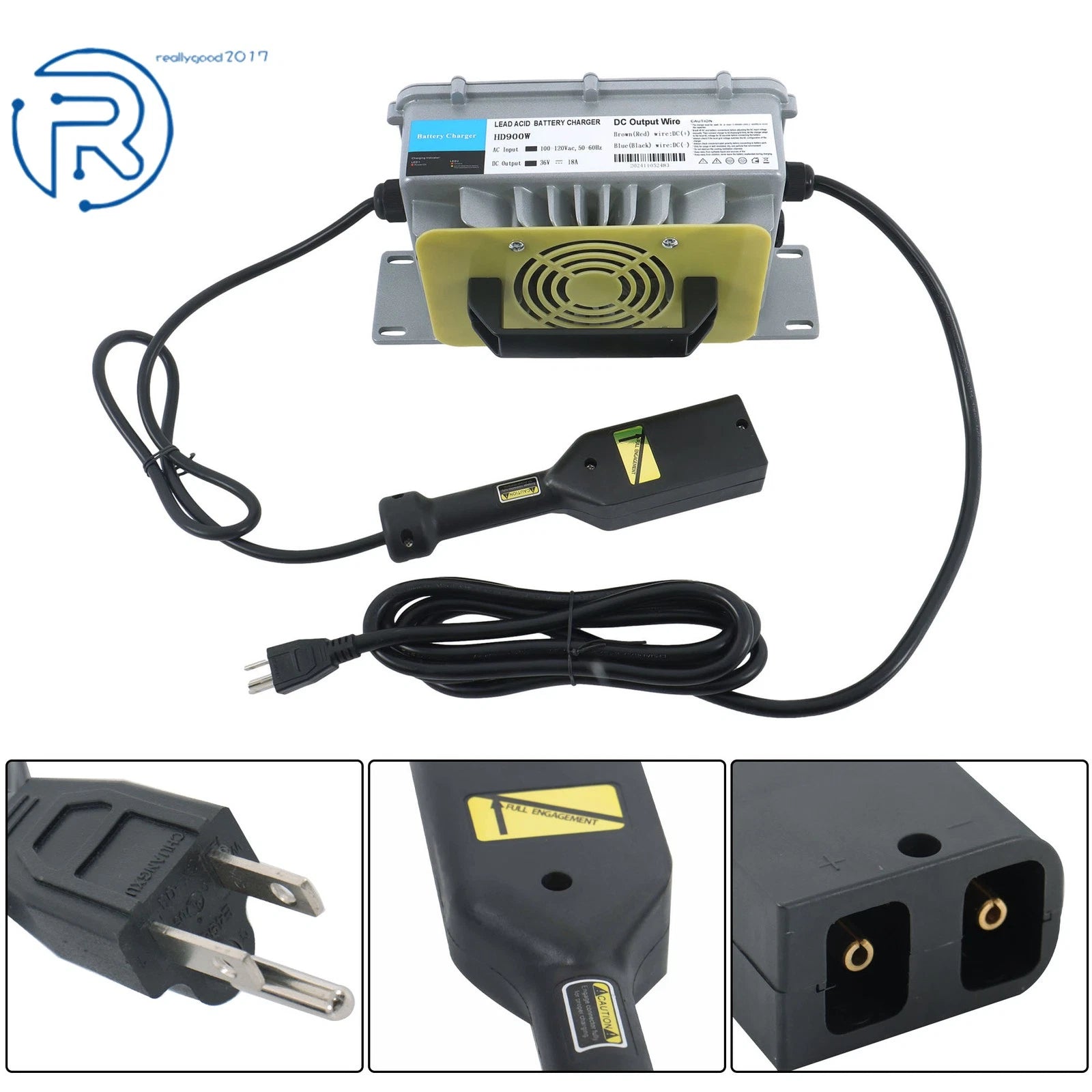 36V 18A Battery Charger for EZ-GO TXT Golf Cart (1996–Present)