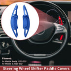 Set of 2 Blue Red Aluminum Alloy Steering Wheel Paddles for Mazda Axela (2020–2021)