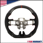 Real Carbon Fiber Steering Wheel for Ford Mustang EcoBoost GT (2018–2023)