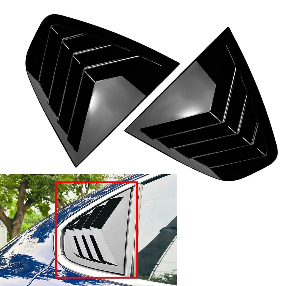 Rear Window Louver Shutter Cover Trim for Alfa Romeo Giulia (2015–2024) Glossy Black