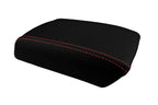 Carbon Fiber Console Lid Cover for Hyundai Tiburon (2003–2008) Black Red Stitch