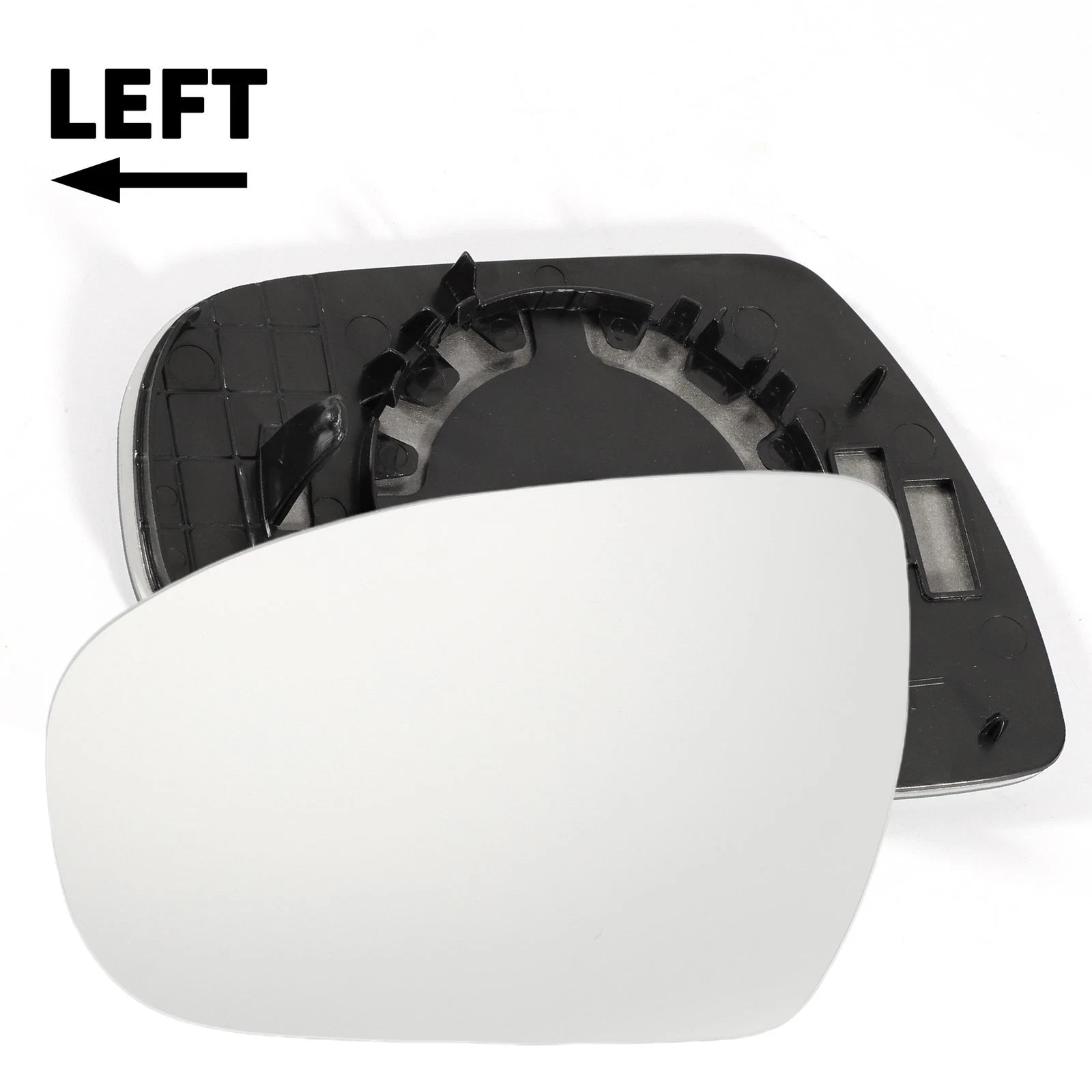 Left Side White Mirror Glass for Hyundai i20 (2014–2020)