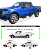 Stainless Steel Pocket Steps for Ford F150 Super Cab (2004-2014)