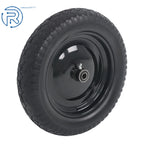 2-Pack Flat Free Tire Wheel for Wheelbarrow (14.5"×4.00-8)